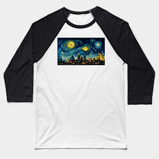 Nashville skyline like starry night Baseball T-Shirt